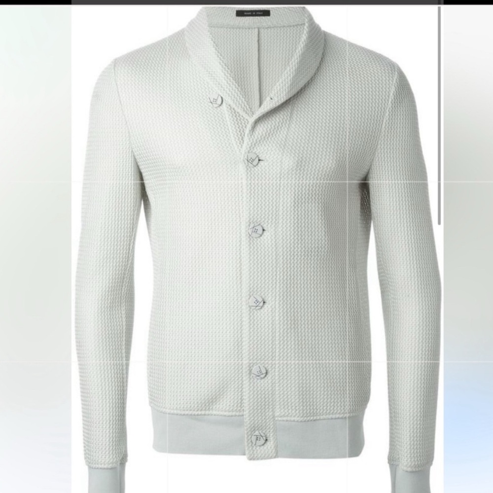 Emporio Armani Men’s Cardigan Sweater Black US Size Medium